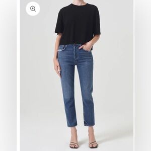Agolde Riley Crop Stretch Jeans